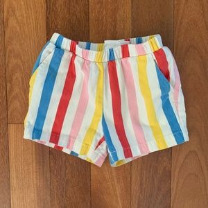 Hanna Andersson Toddler Girls Striped Denim Shorts 5 110